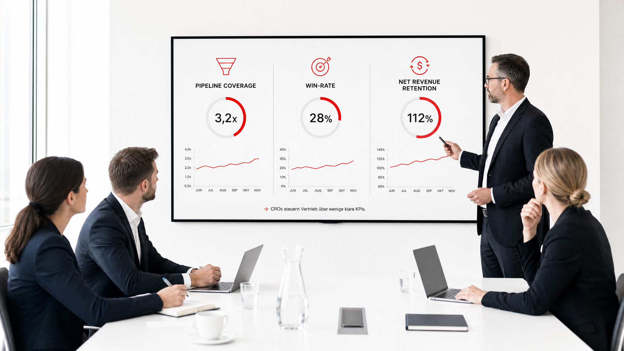 Die wichtigsten Sales-KPIs: Welche Kennzahlen CROs 2026 wirklich steuern sollten
